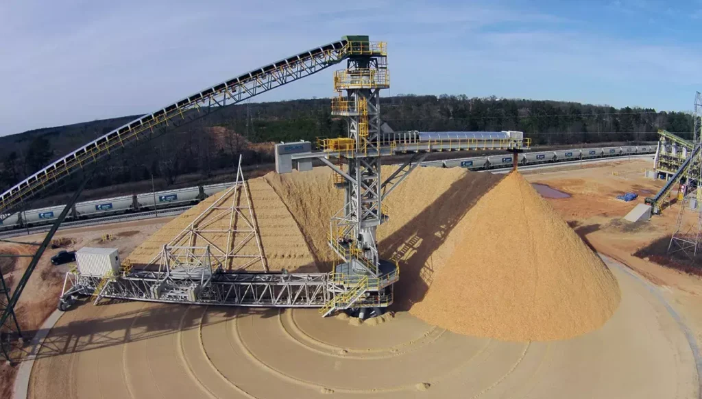 wood pellets processing