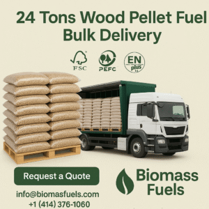 24 Tons Wood Pellet Fuel Bulk Delivery